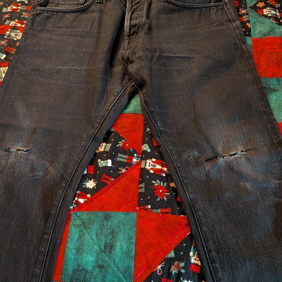 Tom Ford Distressed Men's Faded Black Jeans Straight Fit 33x30 - Picture 9 of 11